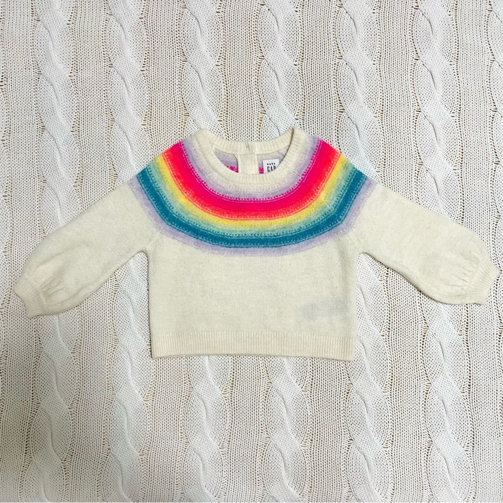 GAP Baby Sweater with Pink and Cream